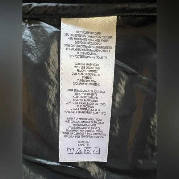 Calvin Klein Performance Black Funnel-Neck Puffer Full-Zip Vest Sz XS Athleisure - Picture 10 of 10